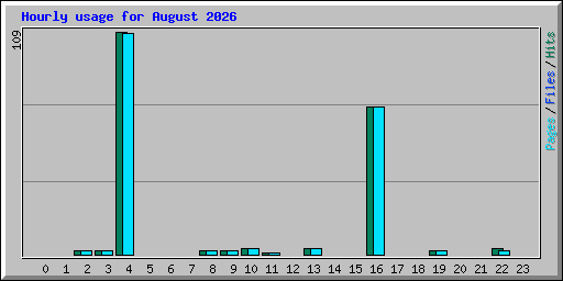 Hourly usage for August 2026